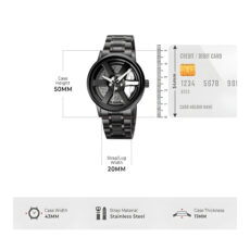 ساعت مچی عقربه‌ای کوارتز مردانه مدل اسپرت صفحه رینگ چرخان کد A