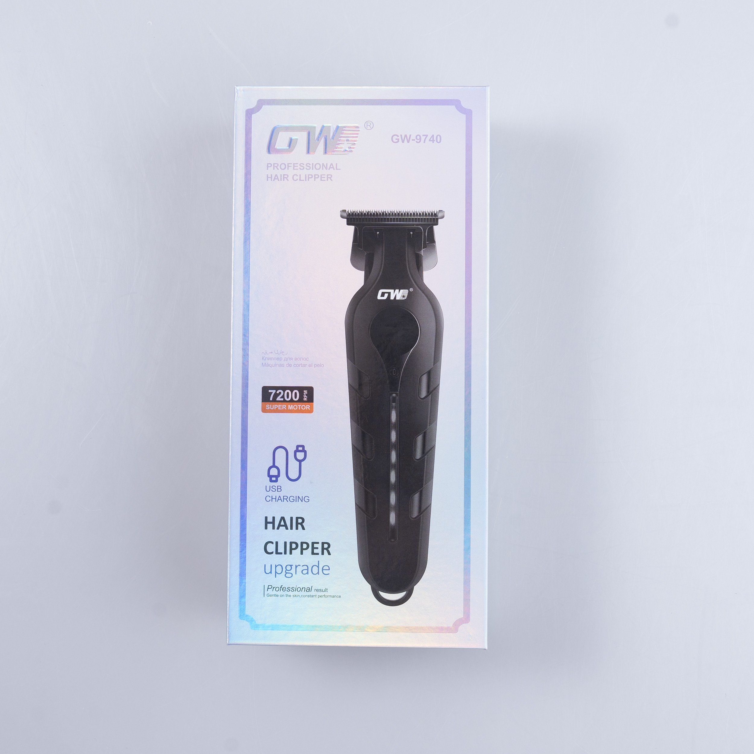 ماشین اصلاح موی صورت و بدن شارژی جی دبلیو مدل GW-9740