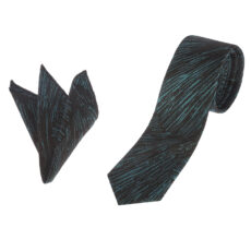 ست کراوات و دستمال جیب مردانه مدل کاردی کد 4 بسته 3 عددی