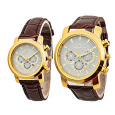 ست ساعت مچی عقربه ای زنانه و مردانه مدل Coco_sf