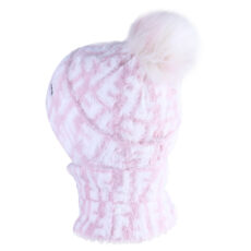 ست کلاه و شال گردن مدل لبه برگرد داخل خز کد 565