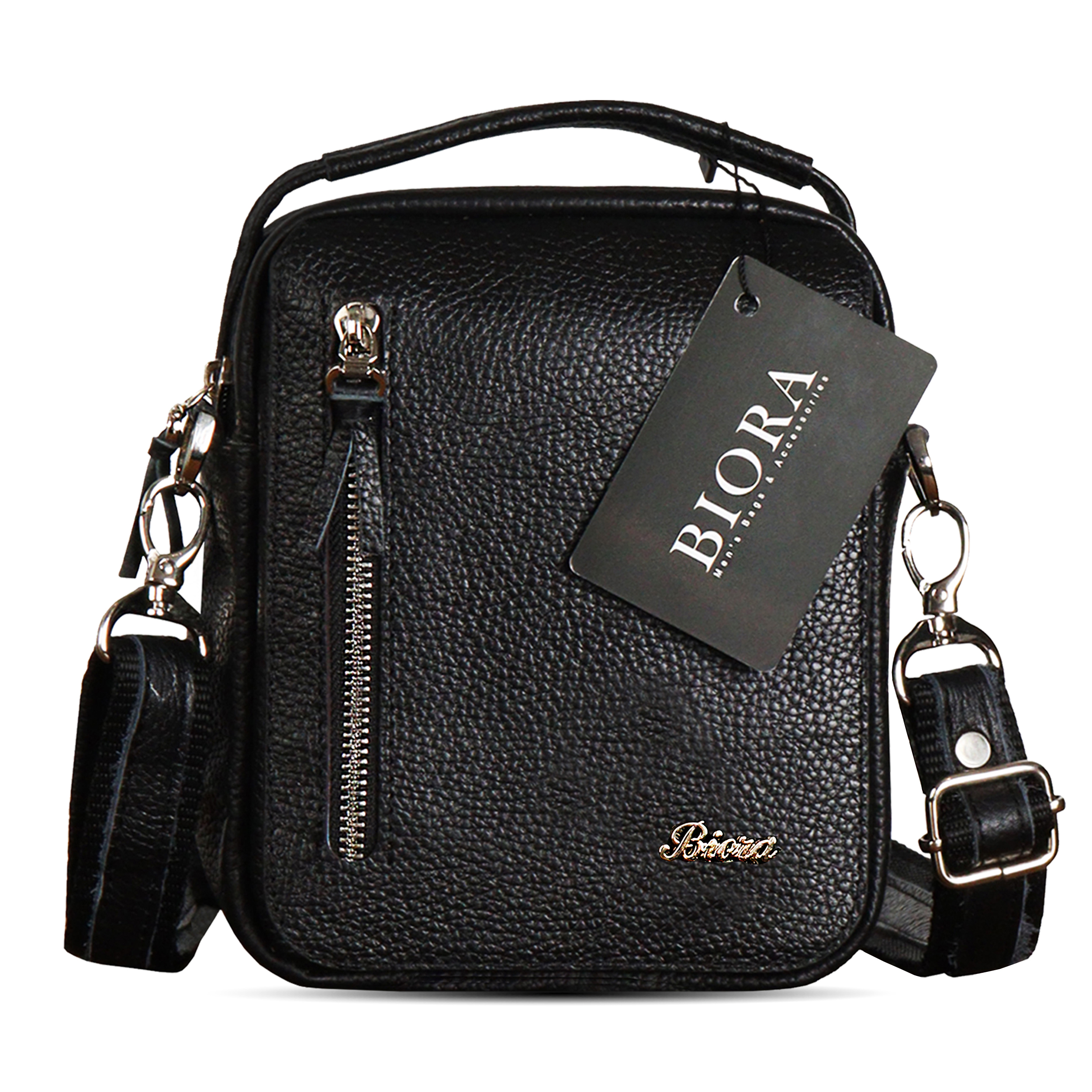 کیف دوشی مردانه بیورا مدل چرم طبیعی کد dbb63