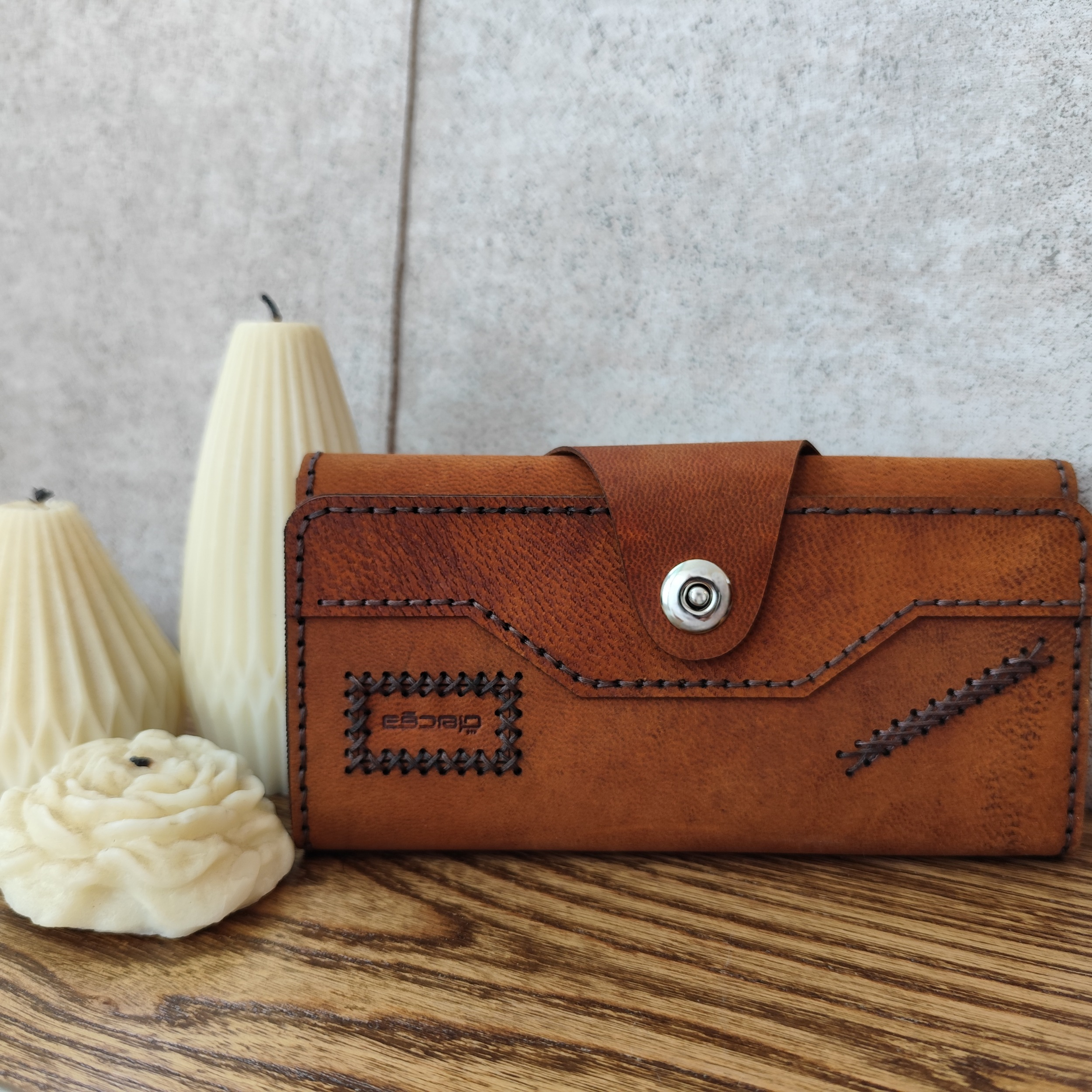 ست هدیه مردانه مدل چرم طبیعی بزی دقت Sch-t2