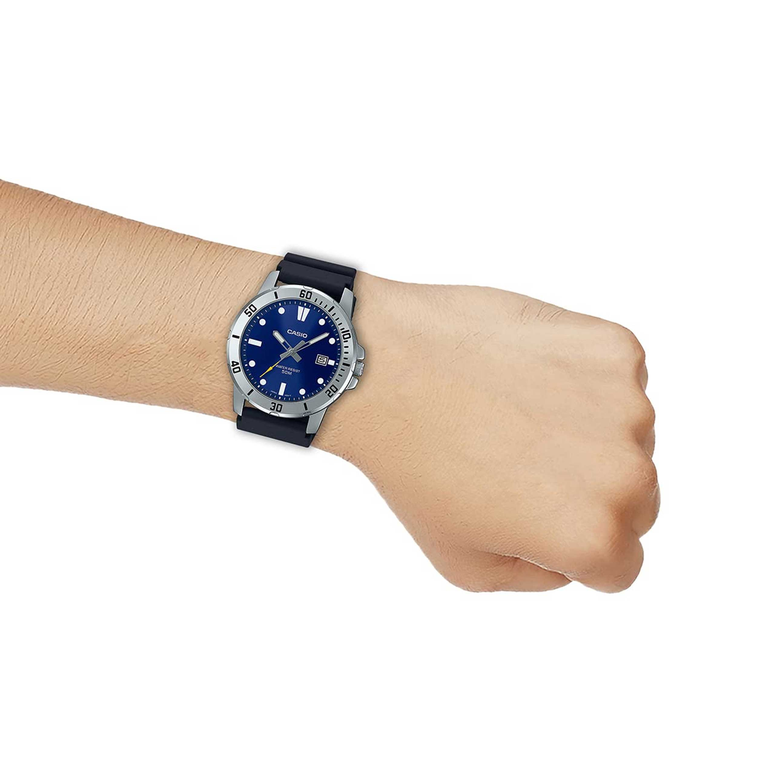 ساعت مچی عقربه‌ای کوارتز مردانه کاسیو مدل MTP-VD01-2EVUDF