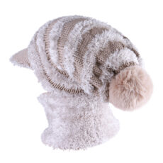 کلاه و شال بافتنی سام مدل نقابدار داخل خز کد 538