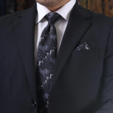 ست کراوات و دستمال جیب مردانه نسن مدل T260