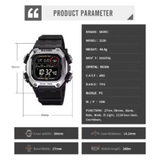 ساعت مچی دیجیتال مردانه اسکمی مدل 2126 BK