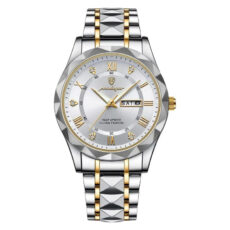 ساعت مچی عقربه‌ای کوارتز مردانه پوداگار مدل الماسی قفل پروانه‌ای ضد آب کد 003