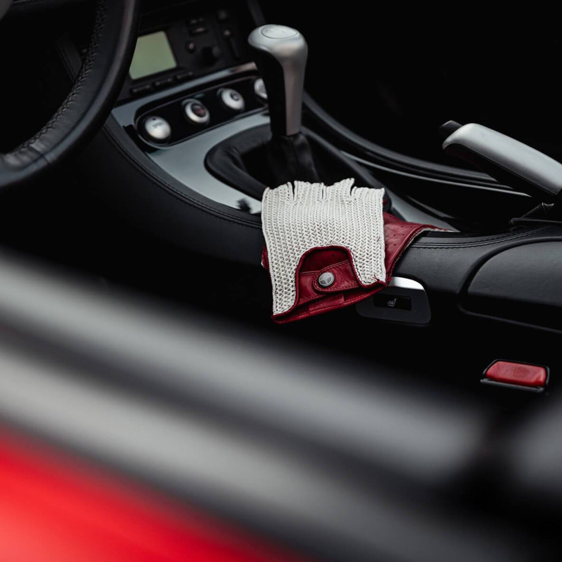 دستکش مدل نیمه بافت چرم G14