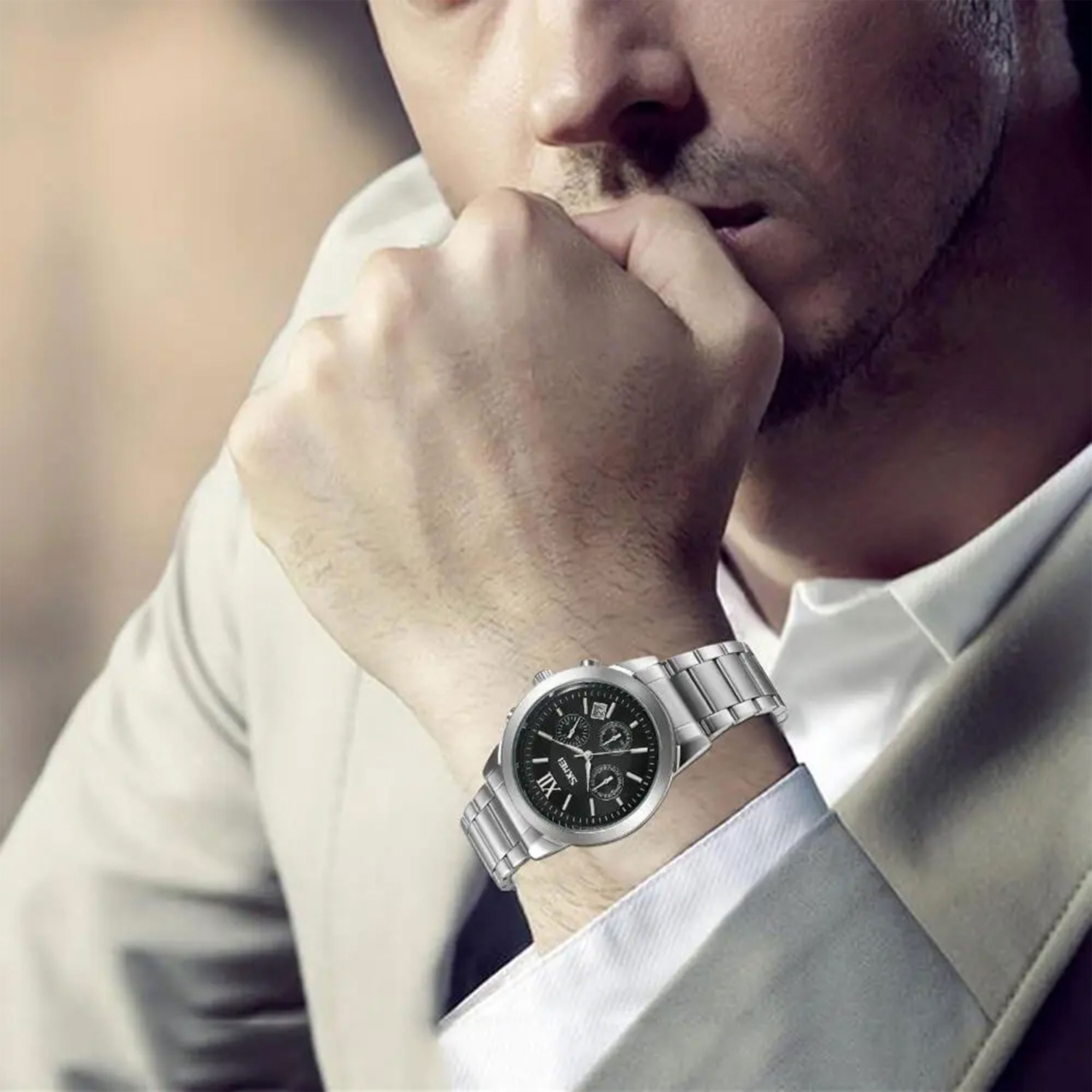 ساعت مچی عقربهای مردانه اسکمی مدل 9097 BK