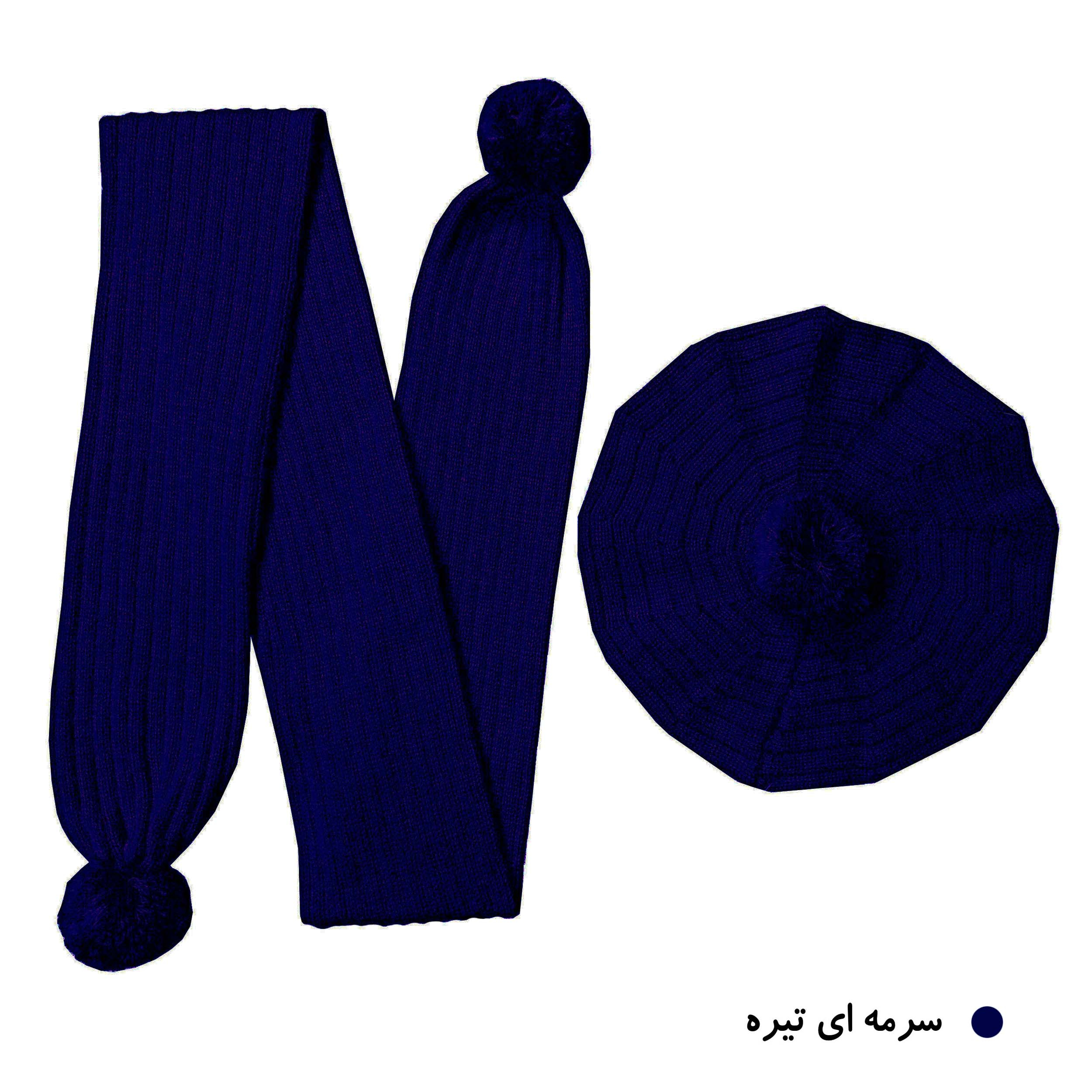 ست کلاه و شال گردن بافتنی مدل M