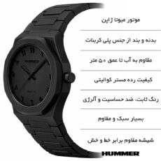 ساعت مچی عقربه‌ای کوارتز مردانه هامر مدل میوتا ژاپن پلی کربنات سبک کد HM1108-C3