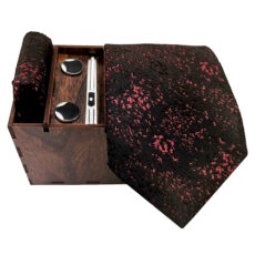 ست کراوات و دستمال جیب و دکمه سردست و گیره کراوات مردانه مدل 729