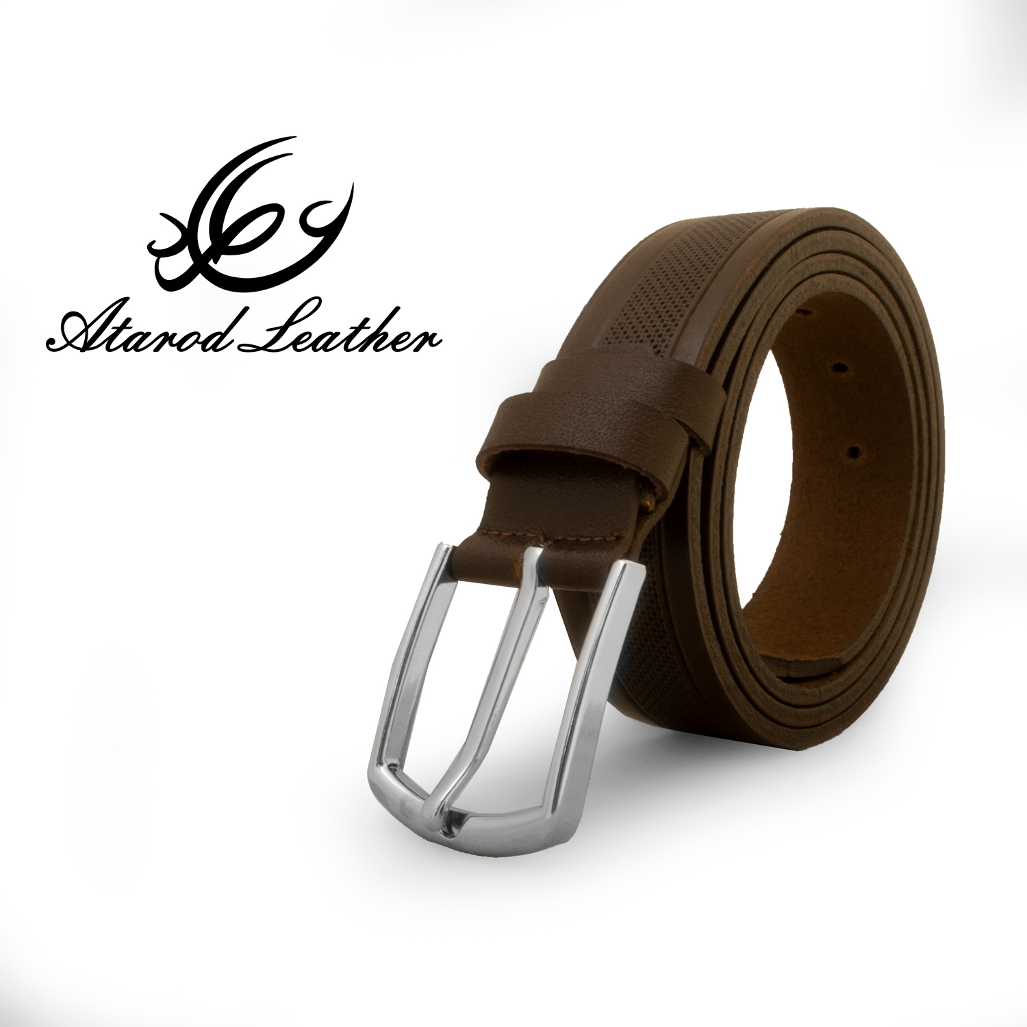 کمربند مردانه چرم عطارد مدل چرم طبیعی گاومیش کد B58