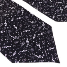 دستمال گردن مردانه مدل نت و سازهای موسیقی کد as1037