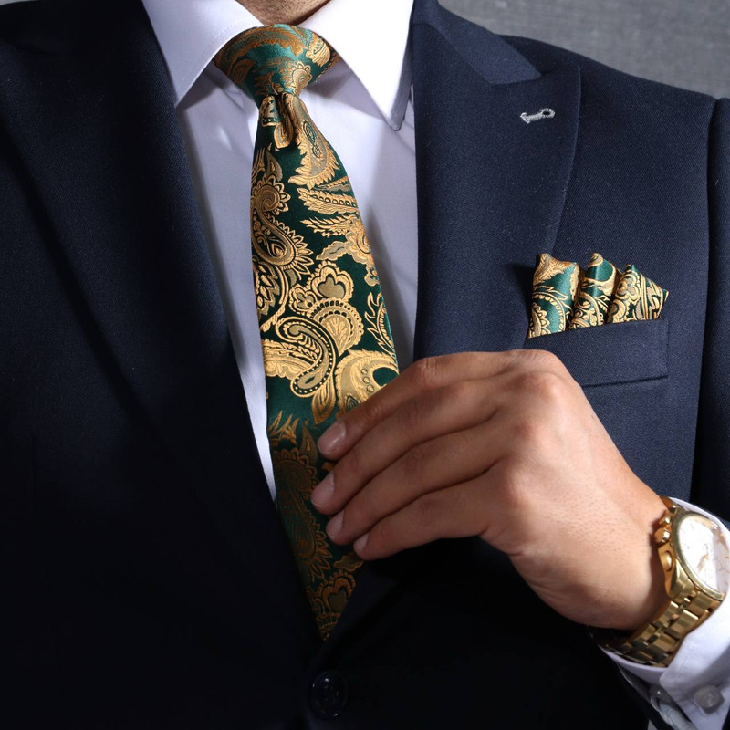 ست کراوات و دستمال جیب مردانه نسن مدل SH1