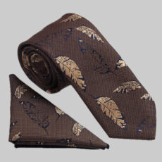 ست کراوات و دستمال جیب مردانه نسن مدل T169