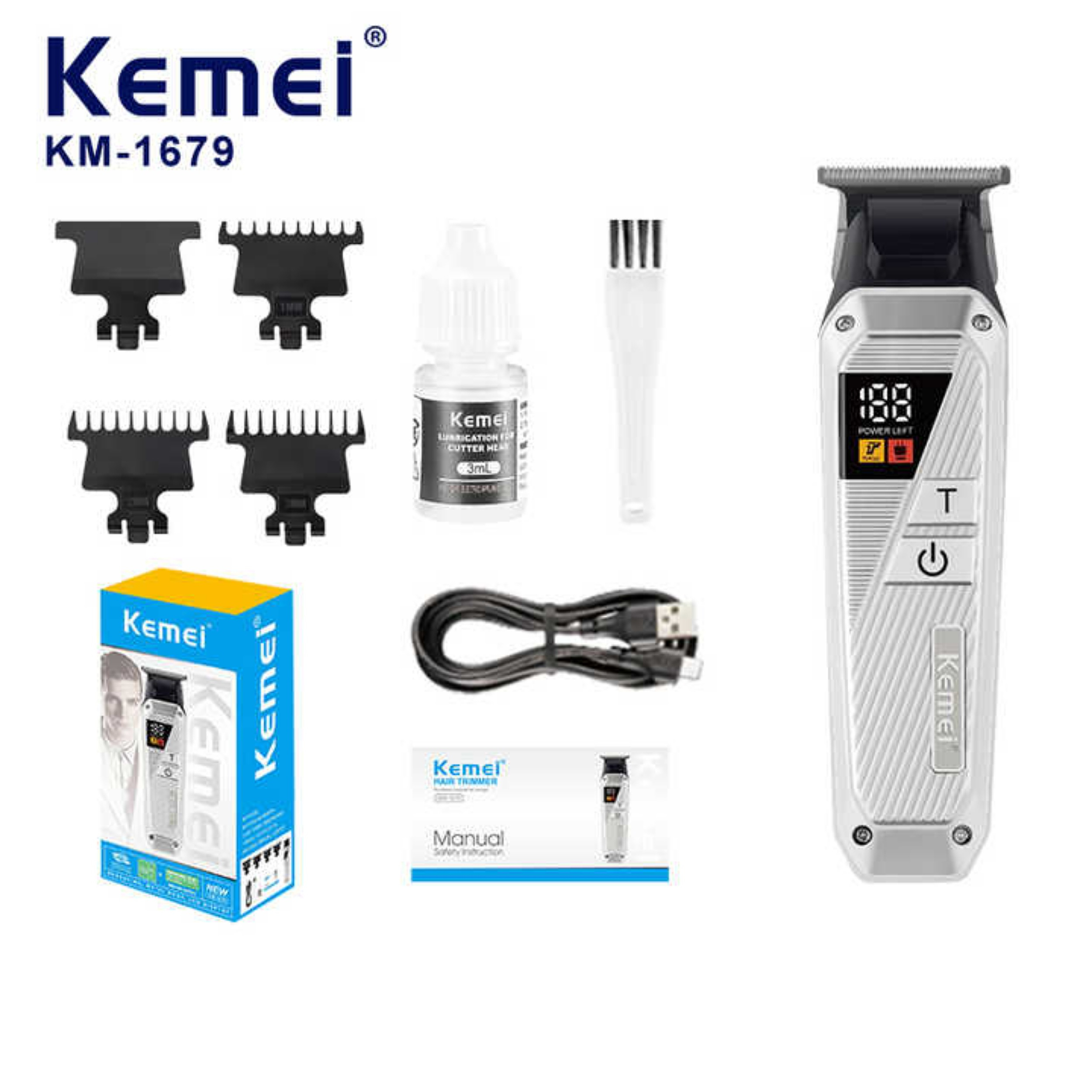 ماشین اصلاح موی سر و صورت شارژی کیمی مدل KM-1679