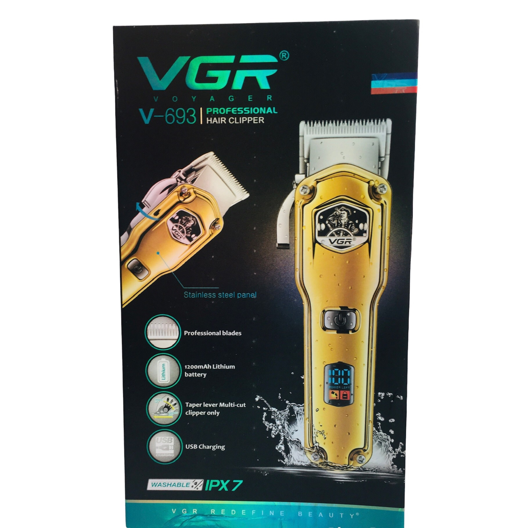 ماشین اصلاح موی سر و صورت وی جی ار مدل V-693