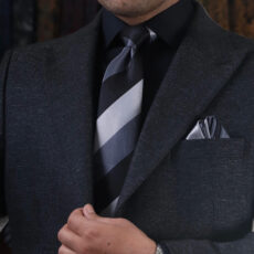 ست کراوات و دستمال جیب مردانه نسن مدل V12