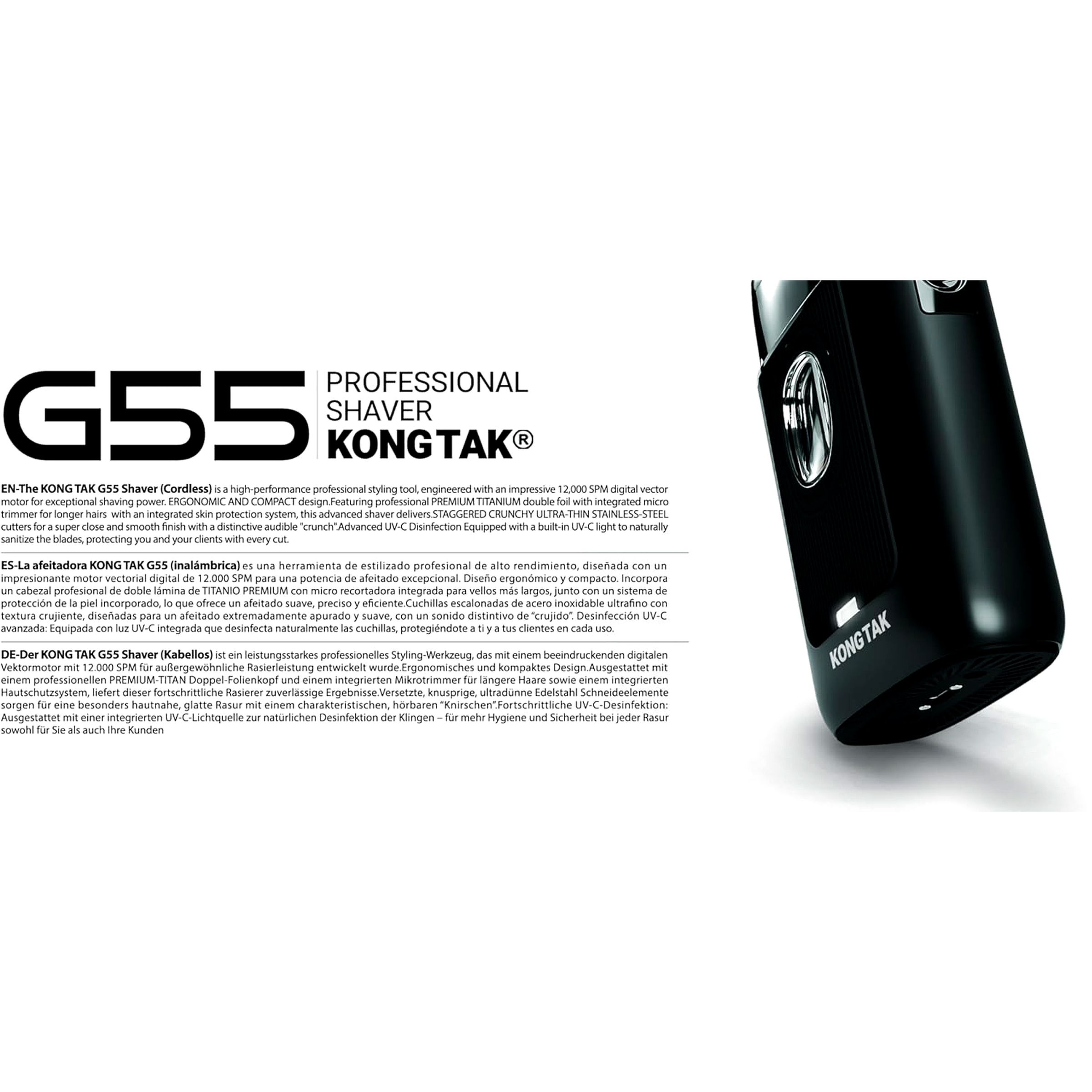 ماشین اصلاح موی صورت شارژی کنگ تک مدل G55