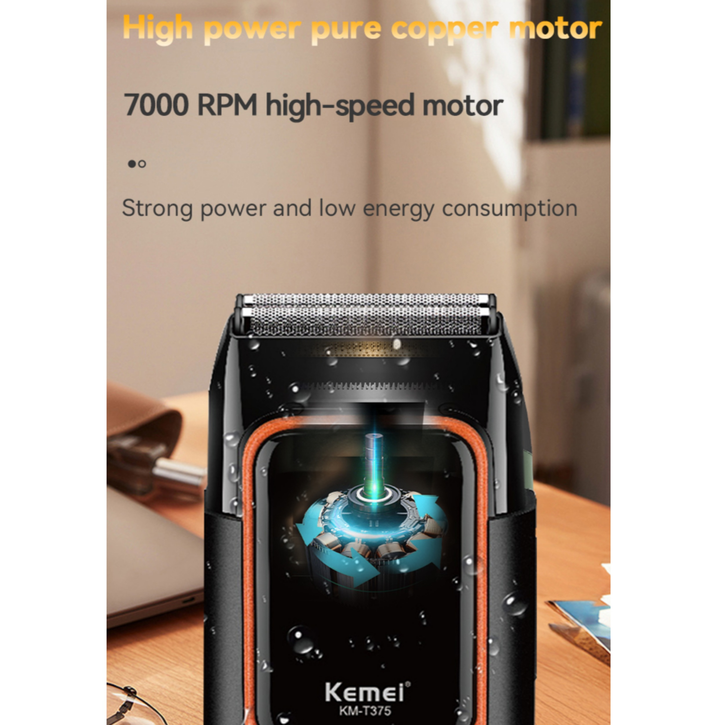 ماشین اصلاح موی صورت شارژی کیمی مدل KM-T375