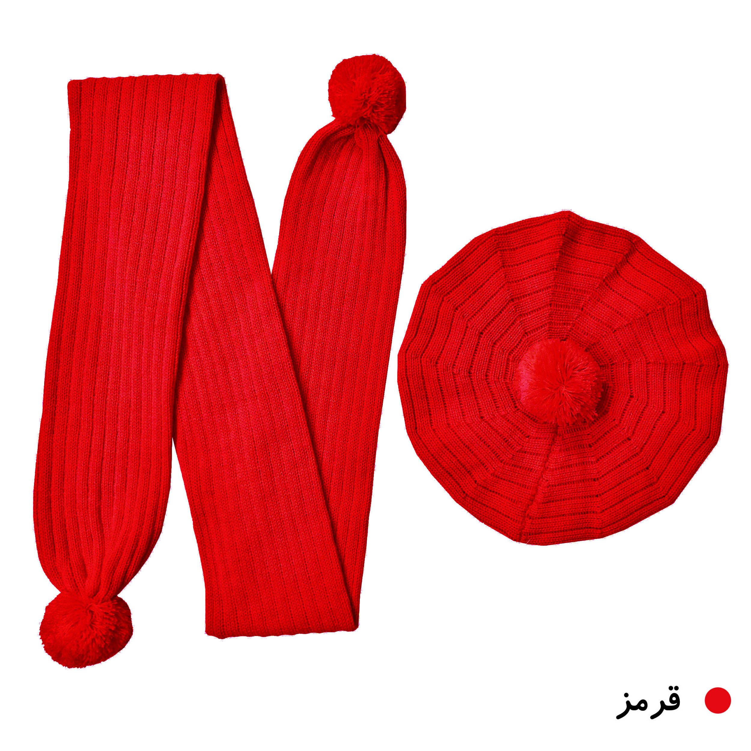ست کلاه و شال گردن بافتنی مدل M