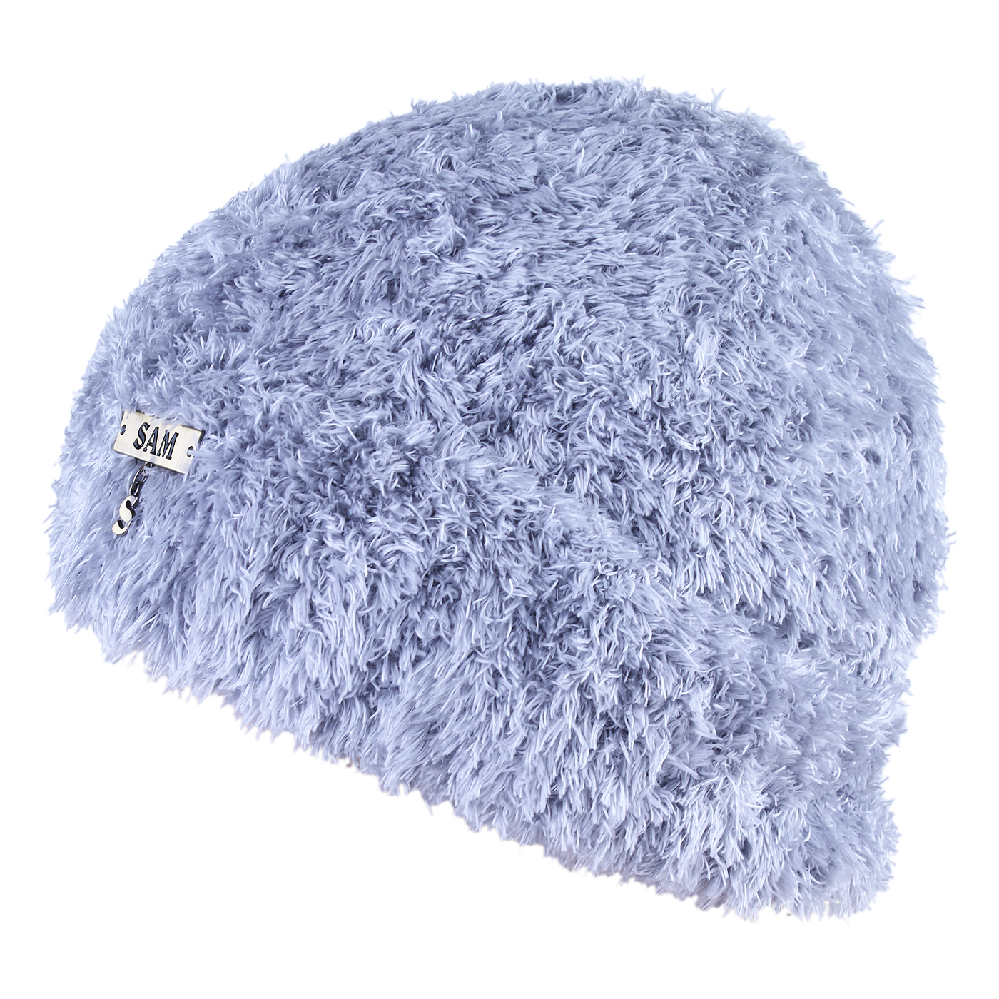 کلاه بافتنی سام مدل دو رو خز طرح مارک فلزی کد 512