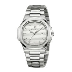 ساعت مچی عقربه‌ای کوارتز مردانه پوداگار مدل ناتیلوس اسپرت تک موتوره بند استیل دیت جاست قفل مخفی کد P2