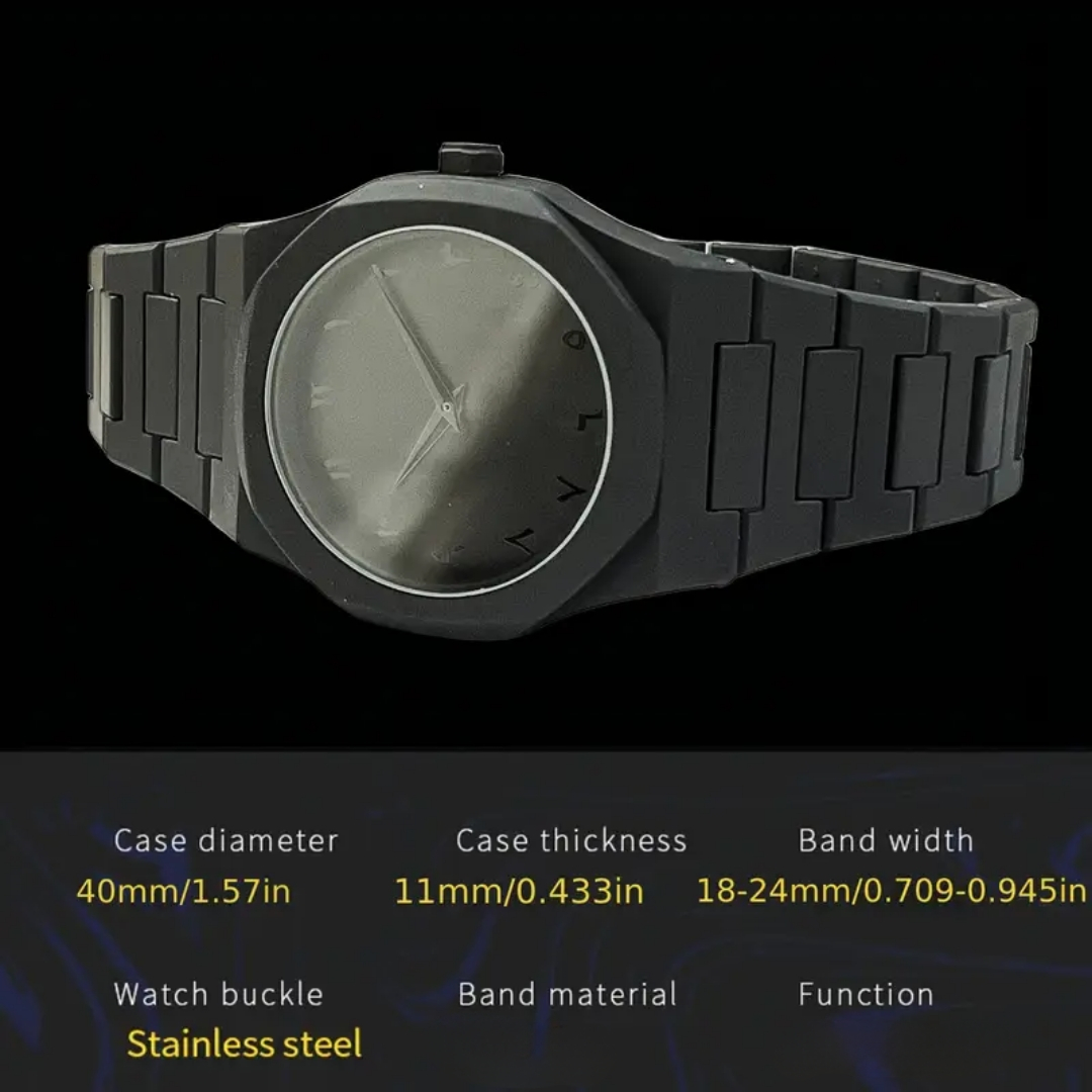 ساعت مچی عقربهای کوارتز مردانه مدل اسپرت بند سبک قفل مخفی کد ۱.۸