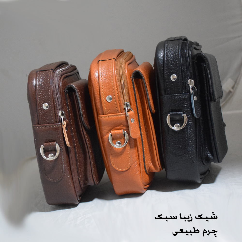کیف رودوشی مردانه مدل چرم طبیعی کد Man-902