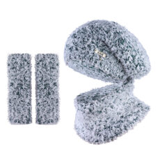 ست کلاه و شال گردن و دستکش سام مدل فرانسوی داخل خز کد 10445