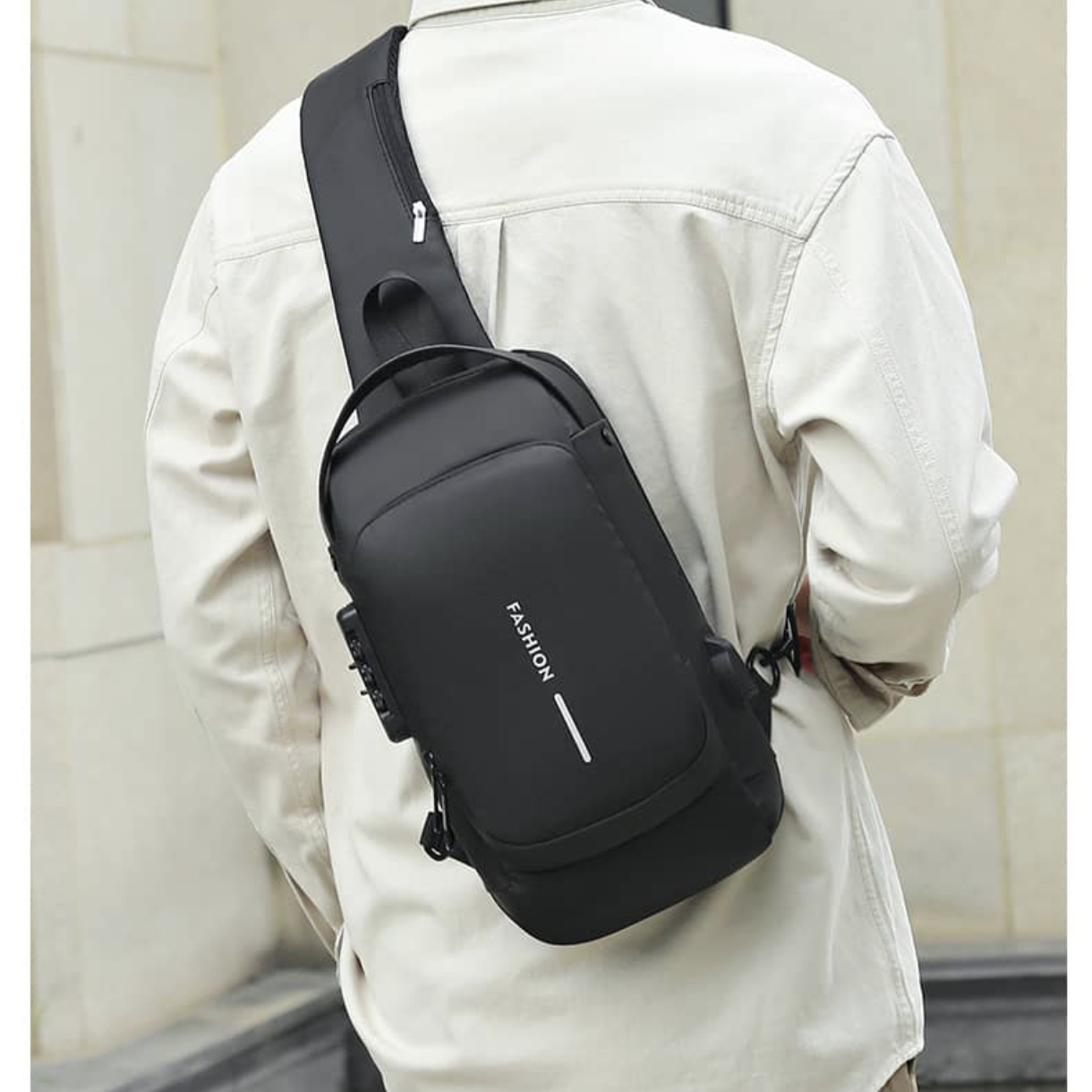 کیف کراس بادی مردانه مدل قفل دار