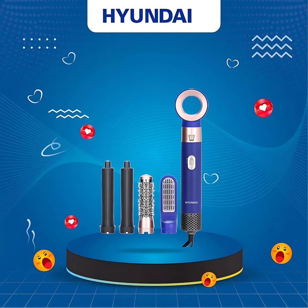 سشوار برس‌دار حالت‌دهنده 600 وات هیوندای مدل HC-187
