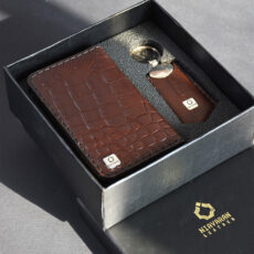 ست هدیه چرم نیاوران مدل دست دوز کد S141 طرح سنگی