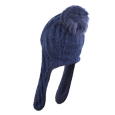 کلاه بافتنی مدل خلبانی پوم دار سام 336