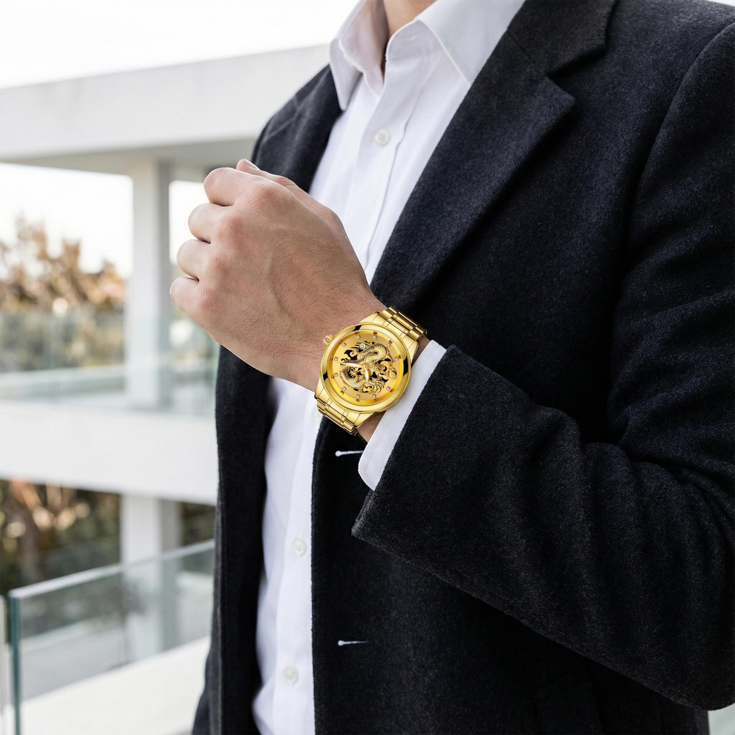 ساعت مچی عقربه‌ای کوارتز مردانه مدل دراگون کد 2