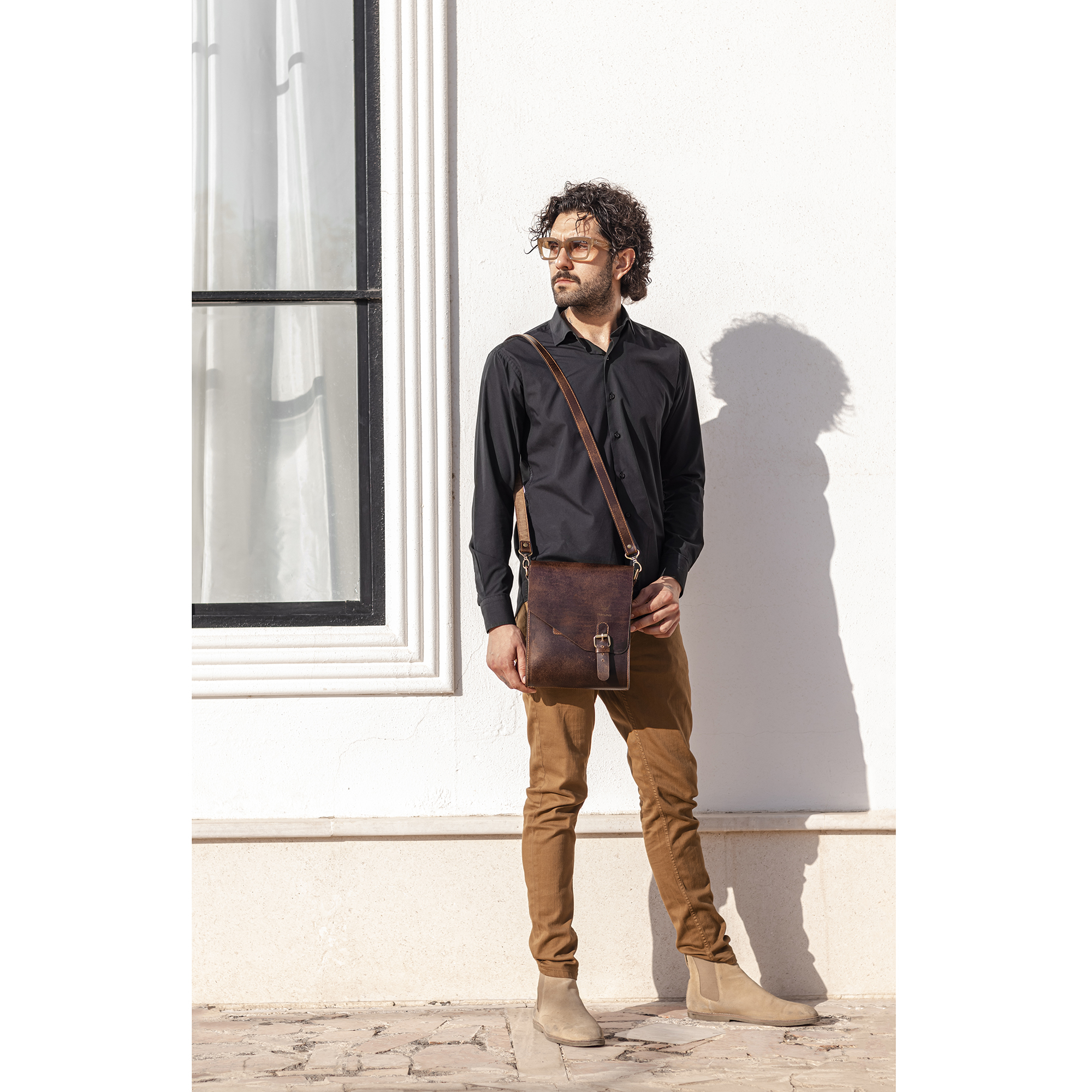 کیف رودوشی چرم بارثاوا مدل 1203