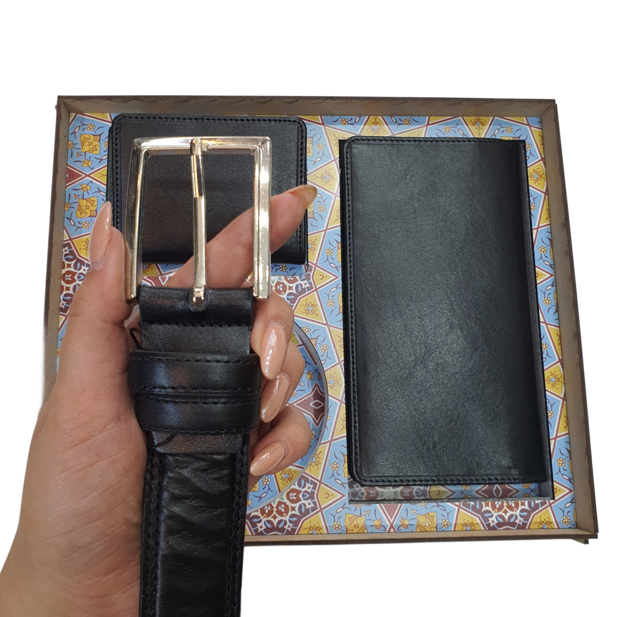 ست هدیه مردانه مدل چرم طبیعی کد s33