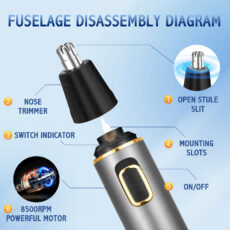 موزن گوش و بینی و ابرو شارژی دیناواری مدل D-598