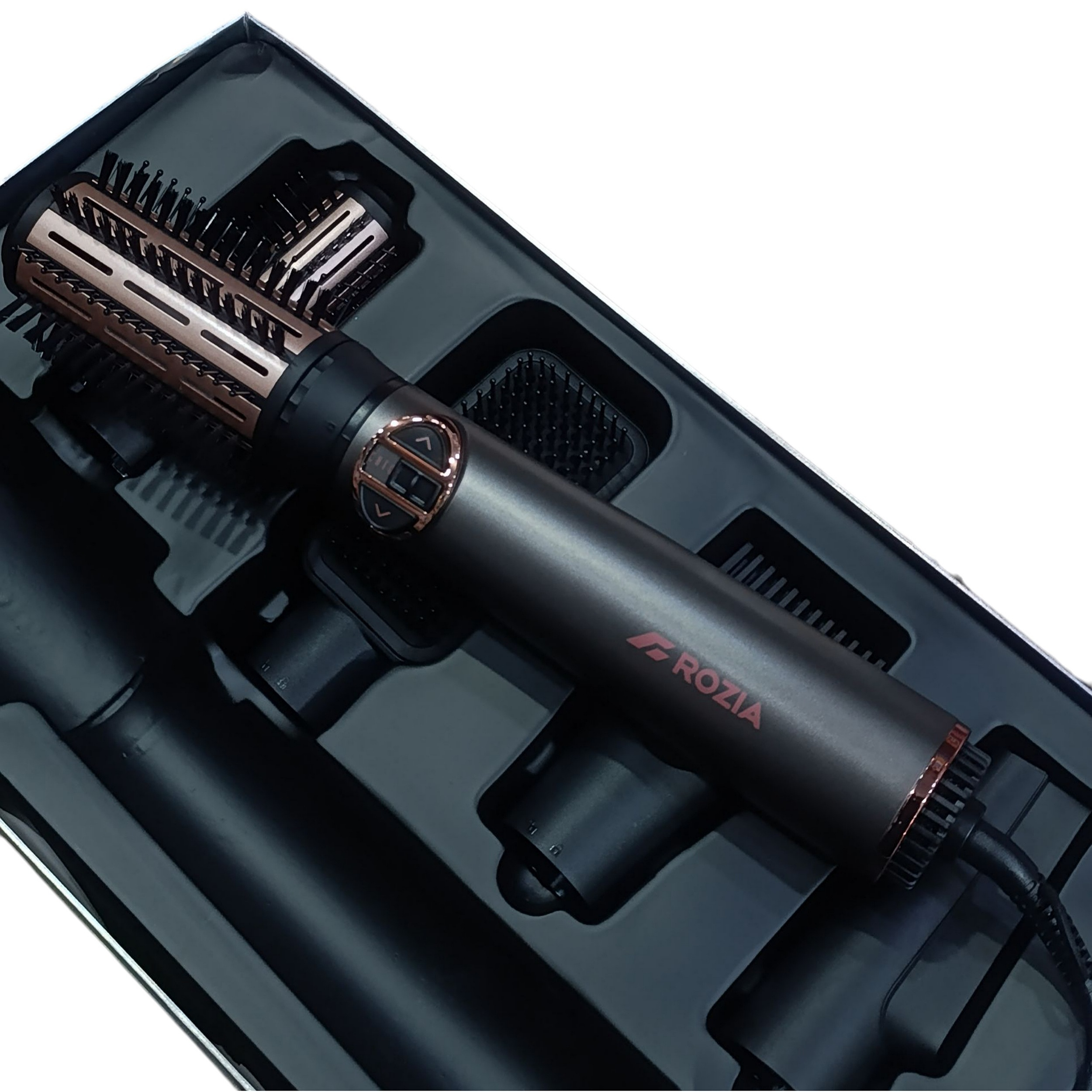 سشوار برس‌دار چرخشی 1000 وات روزیا مدل HC8116 5in1