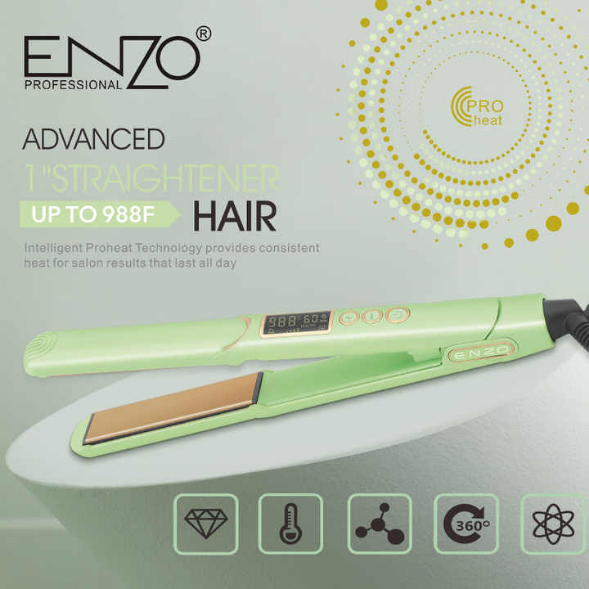 اتو و حالت دهنده ی مو انزو پروفیشینال مدل en-3129