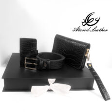 ست هدیه مردانه چرم عطارد مدل چرم طبیعی کد A54