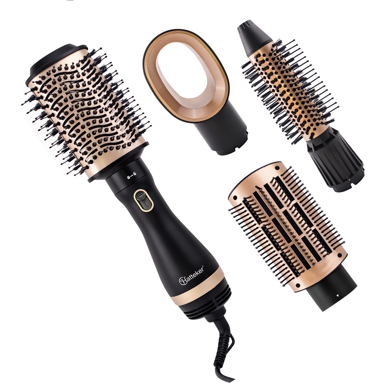 سشوار برس دار حالت دهنده 1000 وات هاتکر مدل HT-300