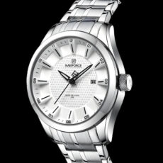 ساعت مچی عقربهای کوارتز مردانه نیوی فورس مدل تقویم دار تمام استیل کد WS-1