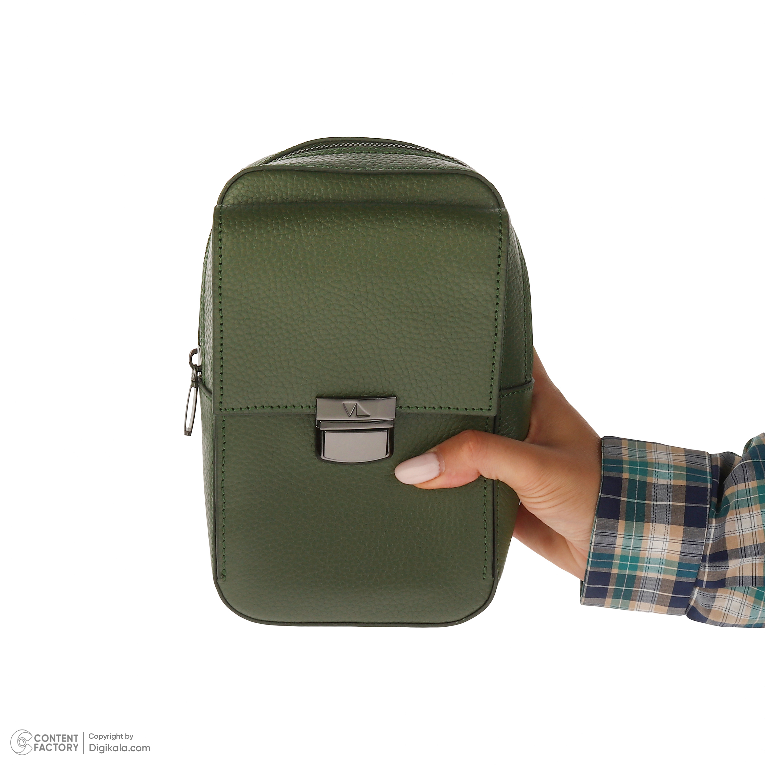 کیف کراس بادی مردانه چرم مشهد مدل V5007-038-01 دارای 1 محفظه