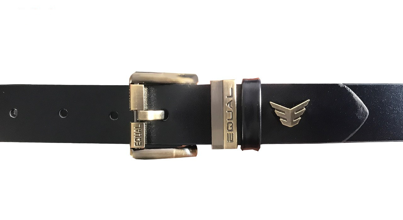 کمربند مردانه چرم طرح Equal Lb1 Black