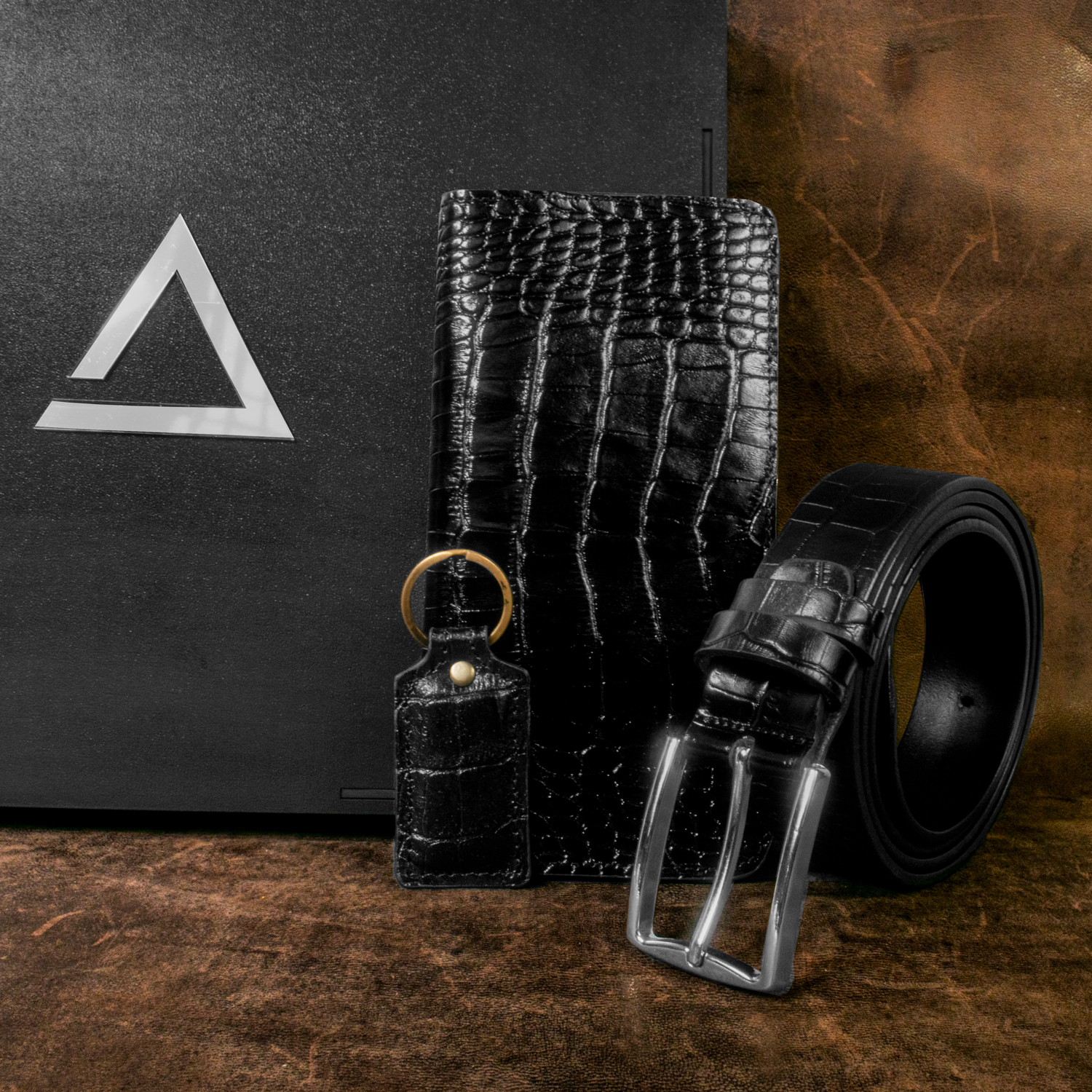 ست هدیه مردانه چرم آراهمراه مدل ASET49