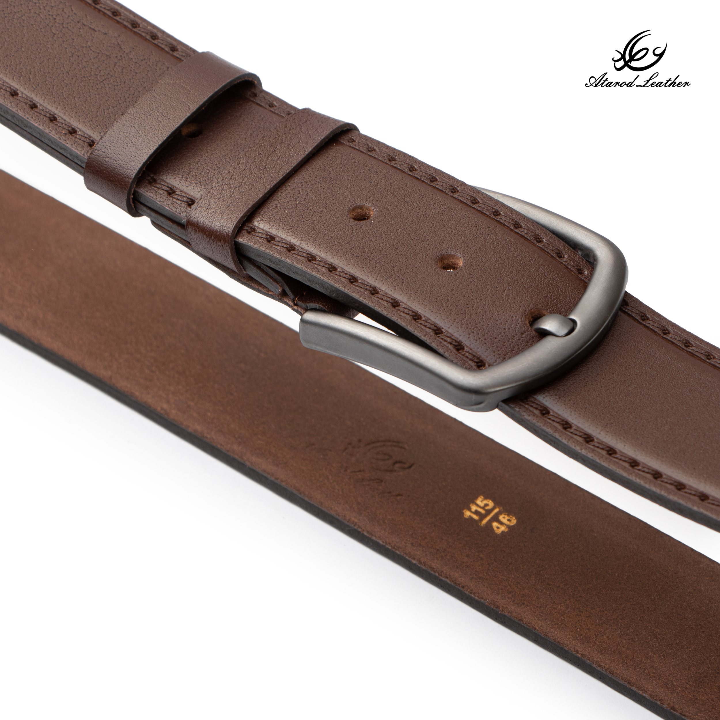 کمربند مردانه چرم عطارد مدل چرم طبیعی کد B78