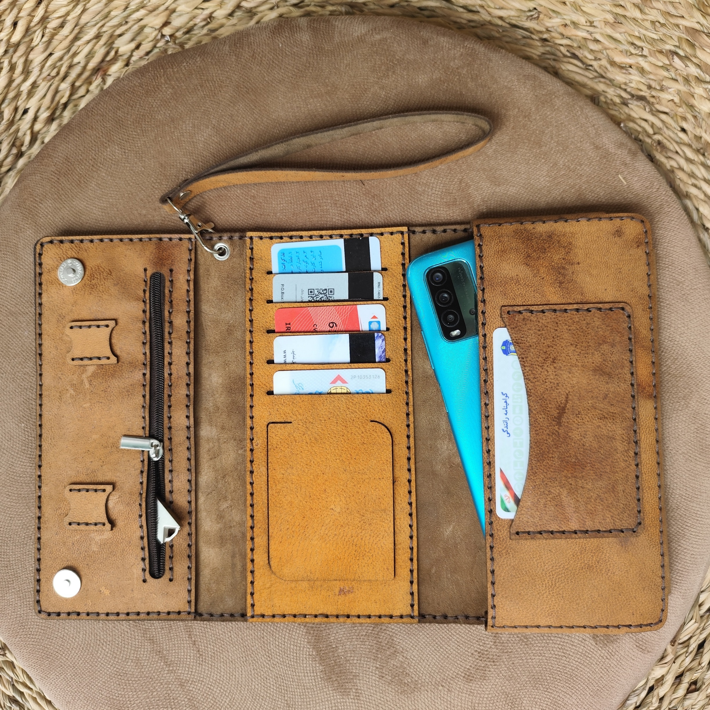 کیف پول مدل چرم طبیعی بزی Toranj-10